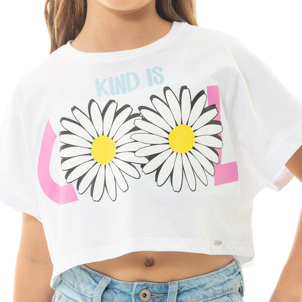 CAMISETA PARA NIÑAS CORTA ESTAMPADA