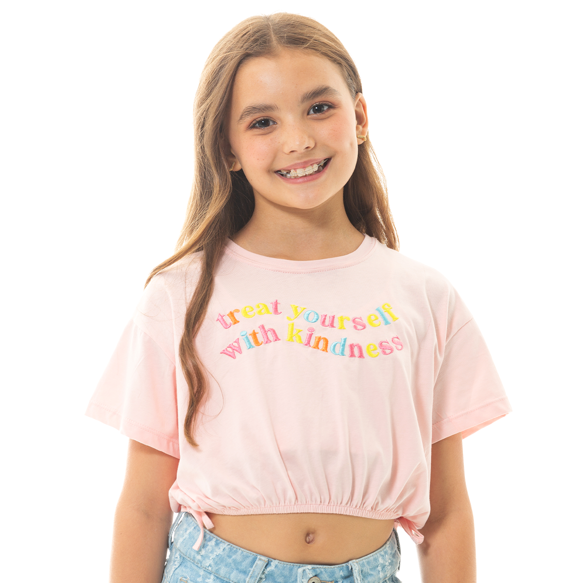 CAMISETA PARA NIÑAS CORTA ESTAMPADA