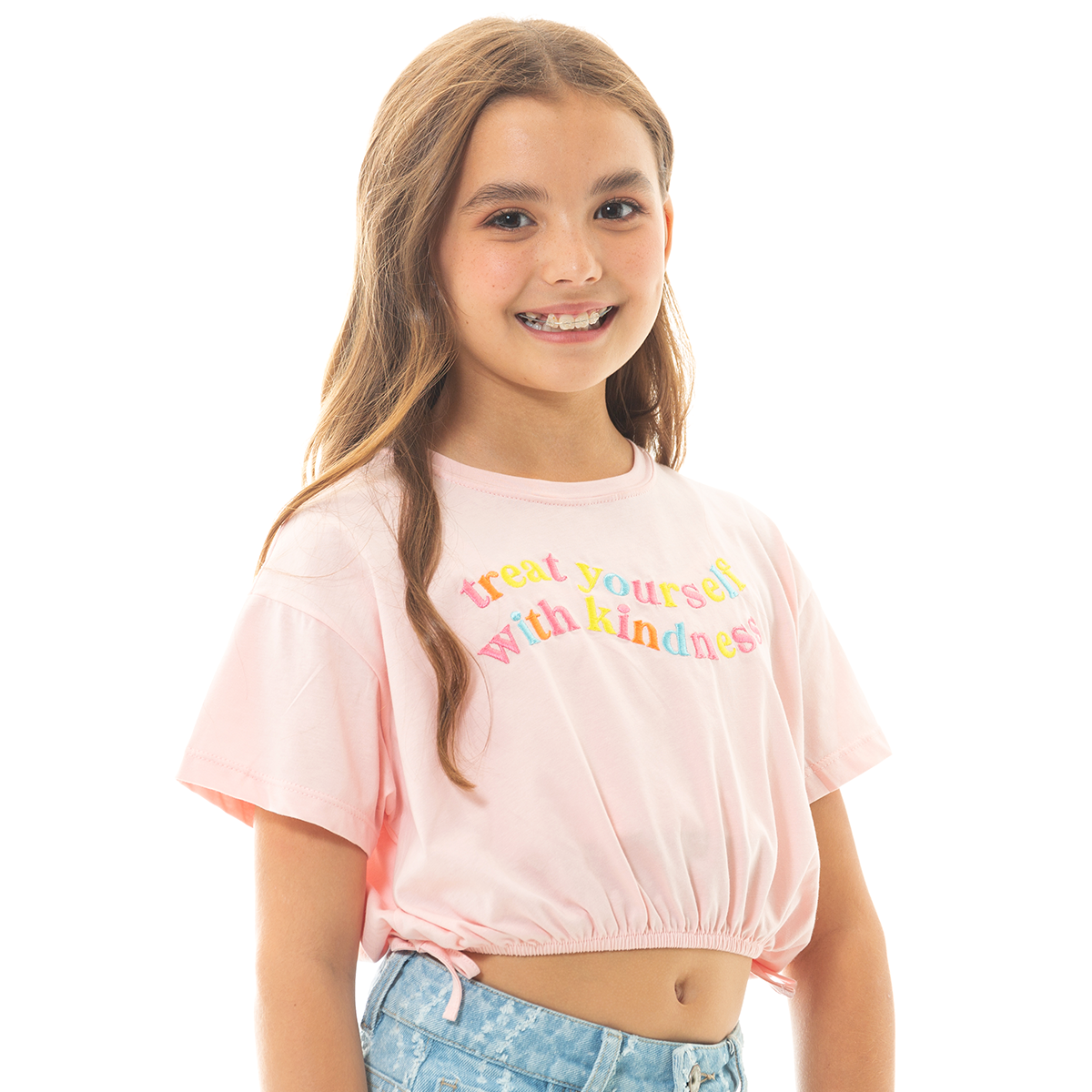 CAMISETA PARA NIÑAS CORTA ESTAMPADA