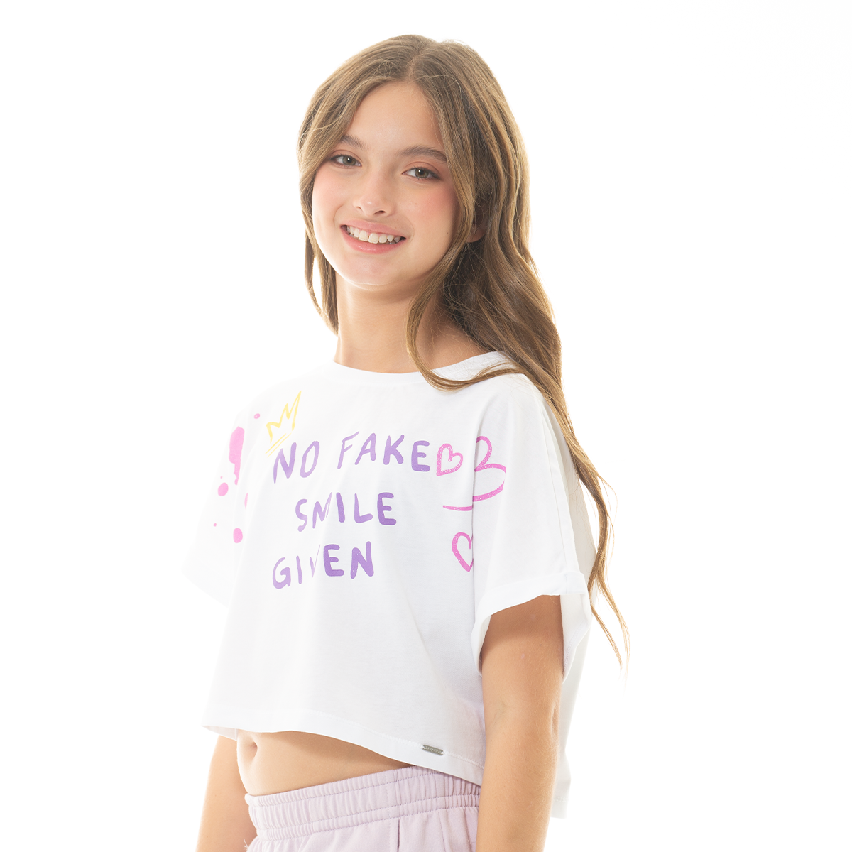 CAMISETA PARA NIÑAS CORTA ESTAMPADA