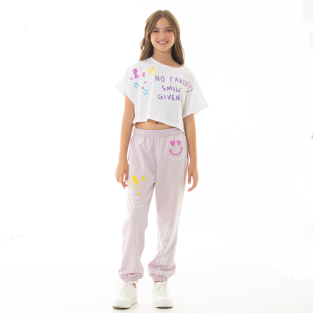 CAMISETA PARA NIÑAS CORTA ESTAMPADA
