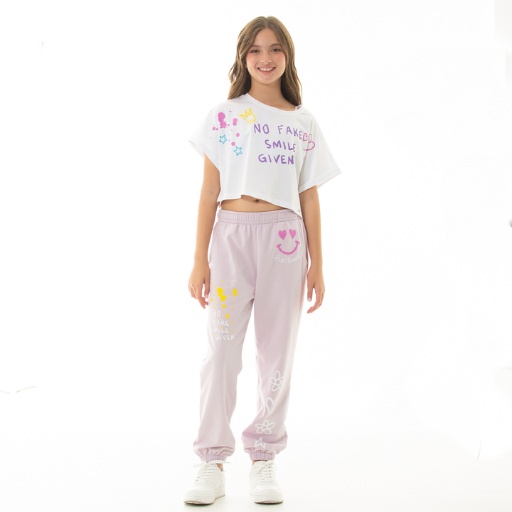CAMISETA PARA NIÑAS CORTA ESTAMPADA