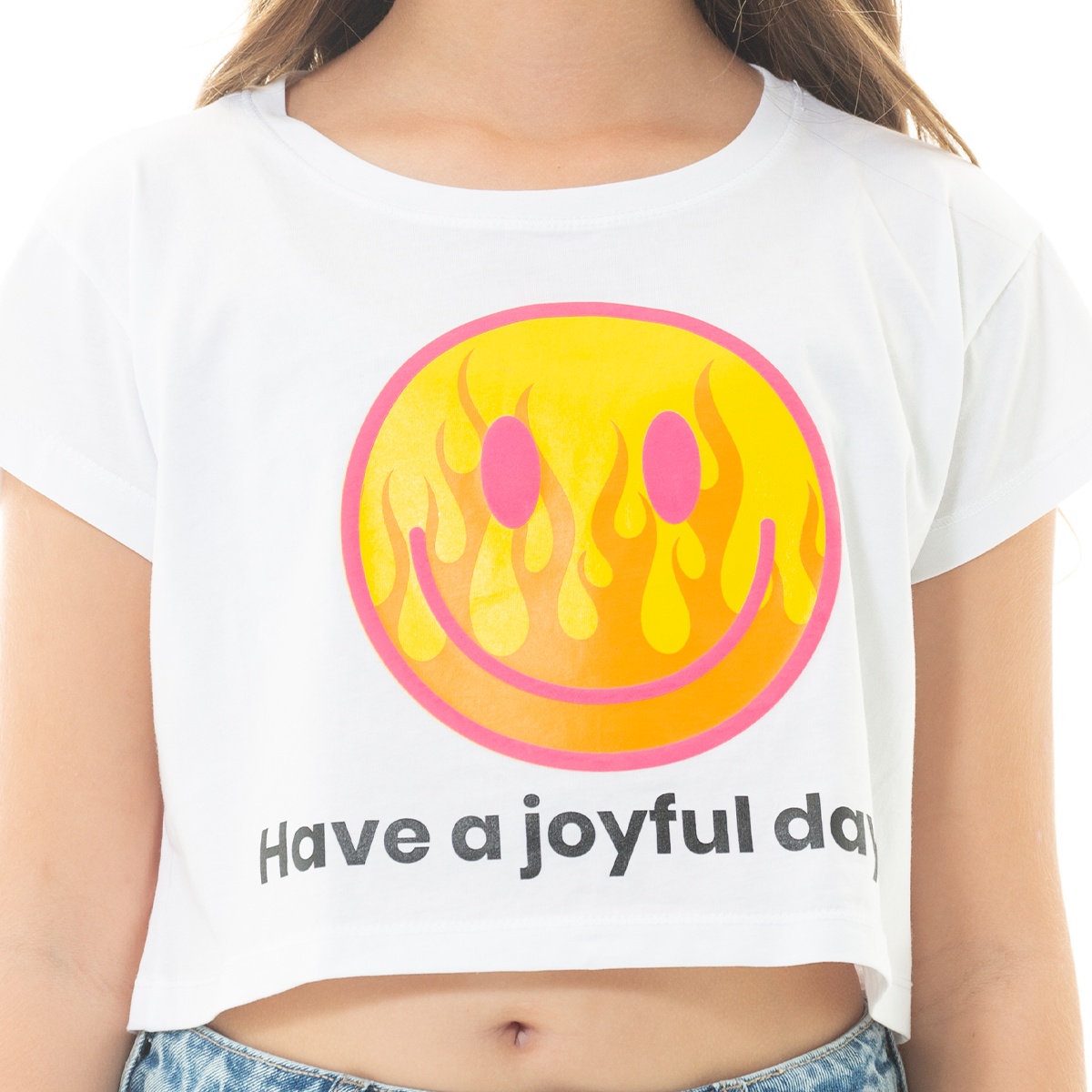 CAMISETA PARA NIÑAS CORTA ESTAMPADA