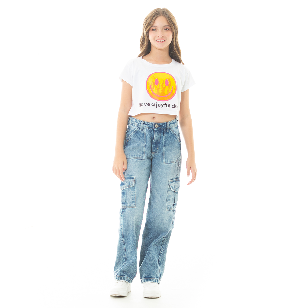 CAMISETA PARA NIÑAS CORTA ESTAMPADA