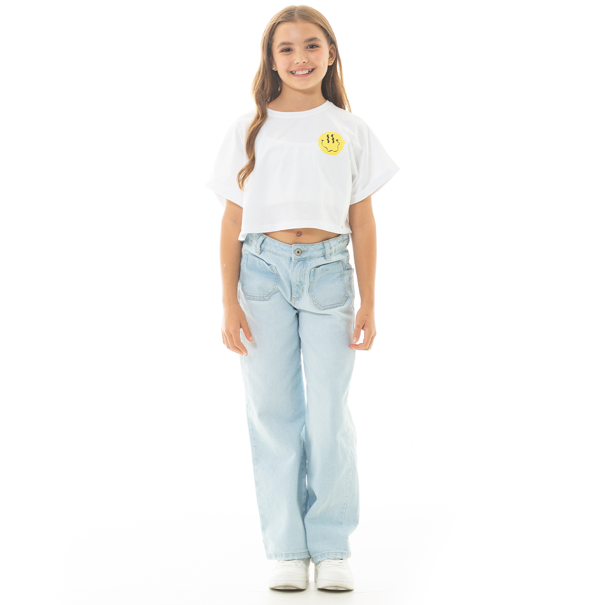 CAMISETA PARA NIÑAS CORTA ESTAMPADA