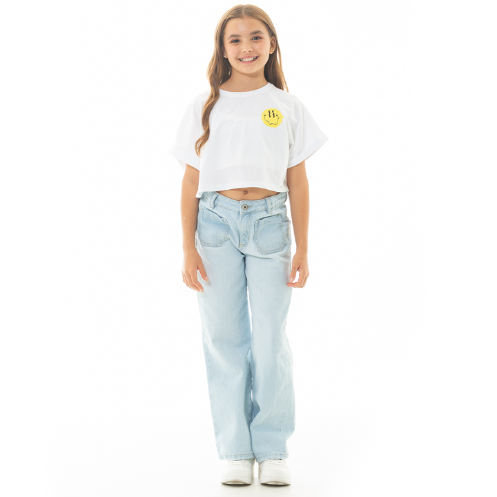 CAMISETA PARA NIÑAS CORTA ESTAMPADA