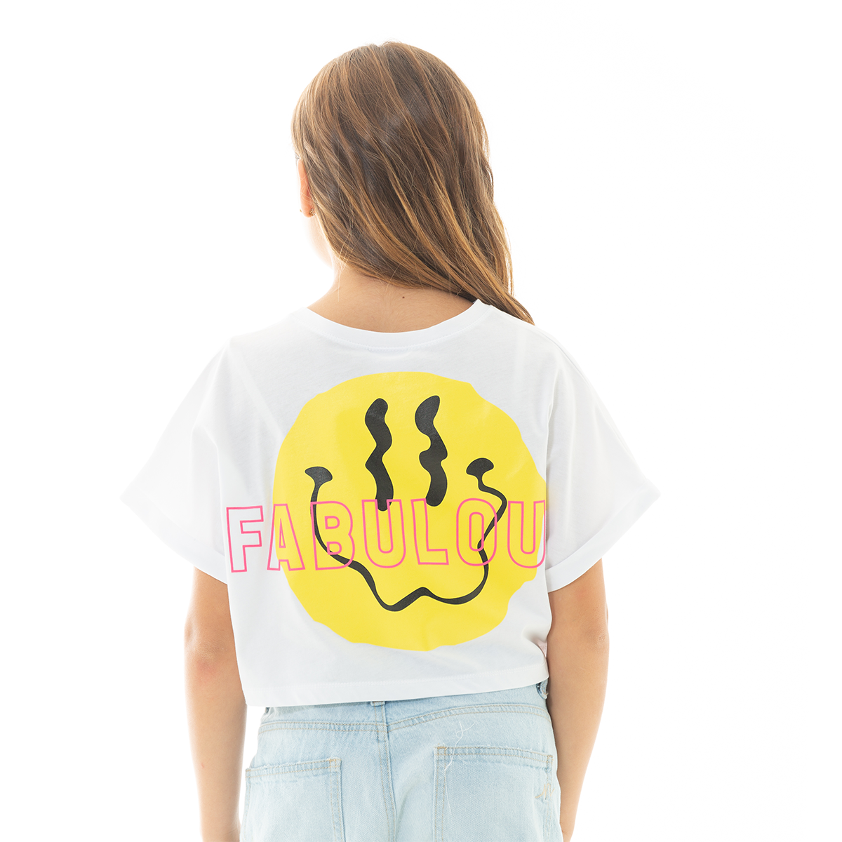 CAMISETA PARA NIÑAS CORTA ESTAMPADA