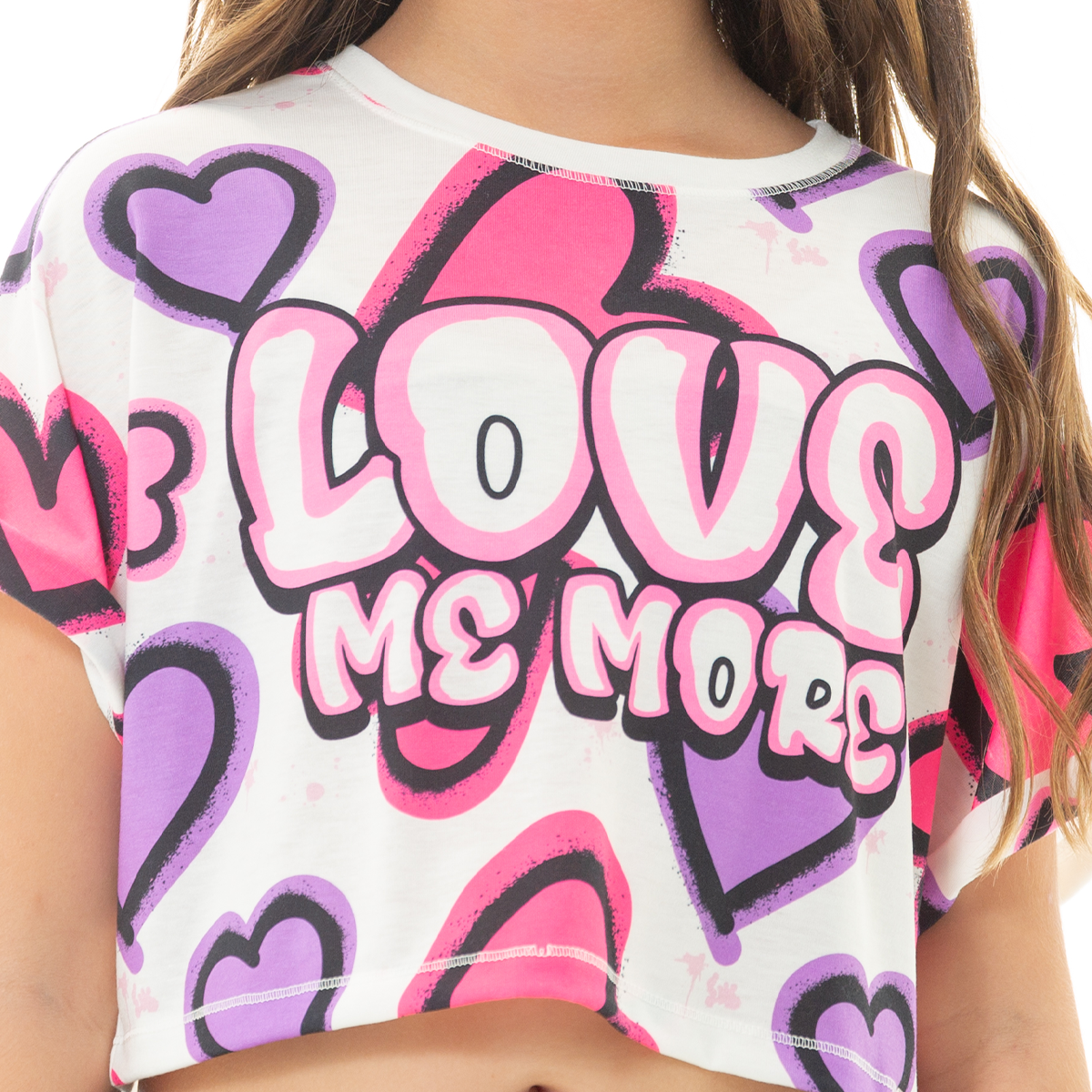 CAMISETA PARA NIÑAS CORTA ESTAMPADA