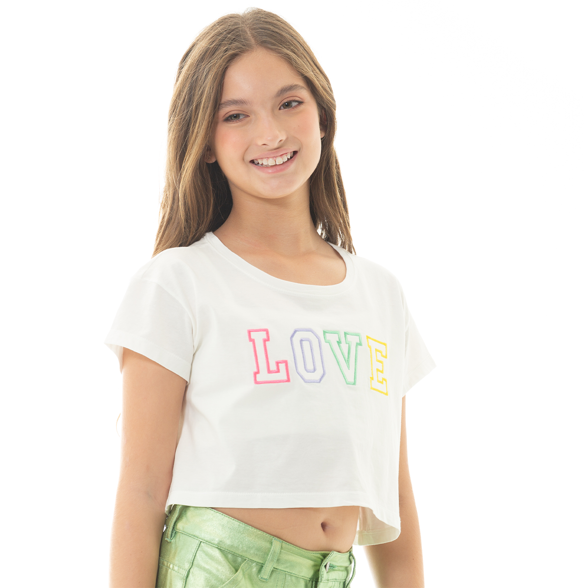 CAMISETA PARA NIÑAS BORDADA