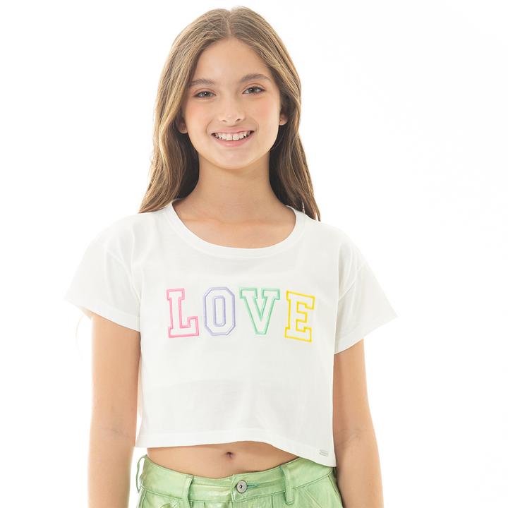 CAMISETA PARA NIÑAS BORDADA