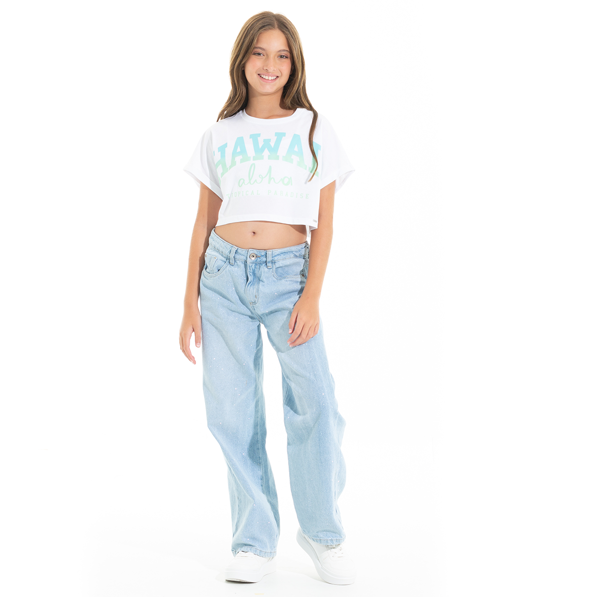 CAMISETA PARA NIÑAS CORTA CON ESTAMPADO