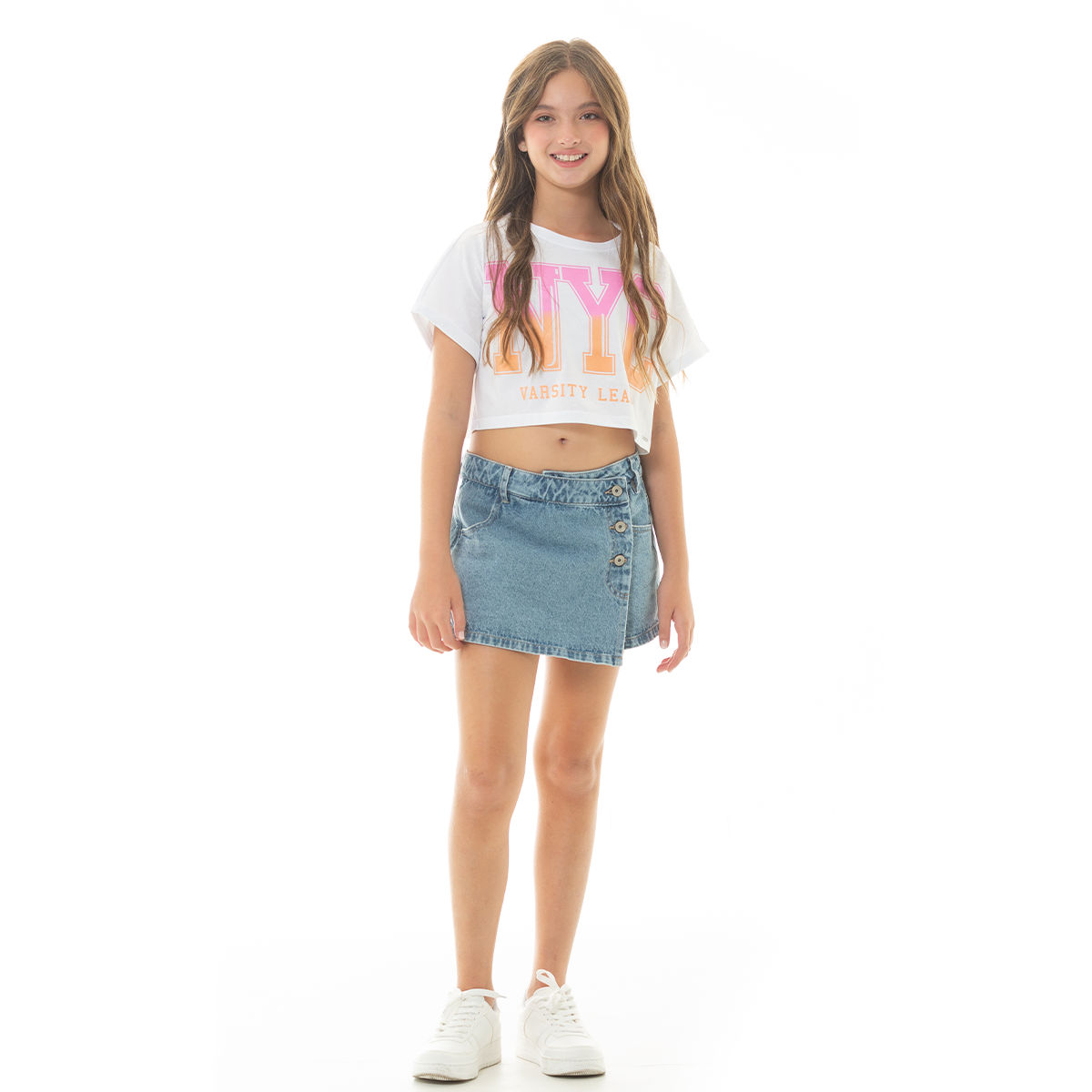CAMISETA PARA NIÑAS CORTA ESTAMPADA