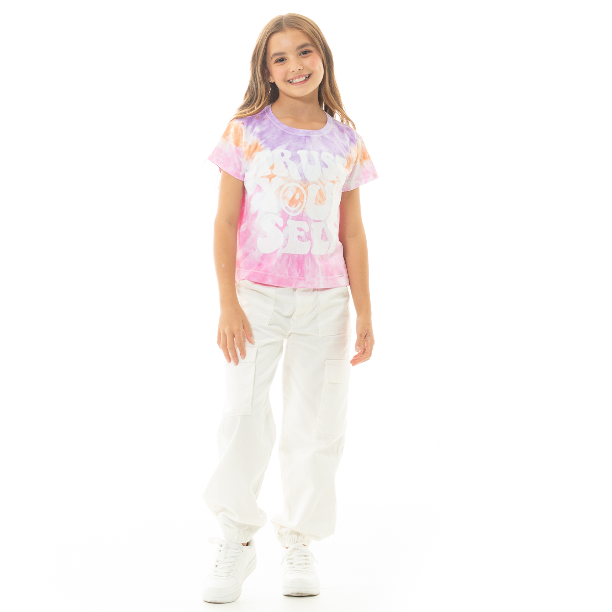 CAMISETA PARA NIÑAS TIE DYE ESTAMPADA