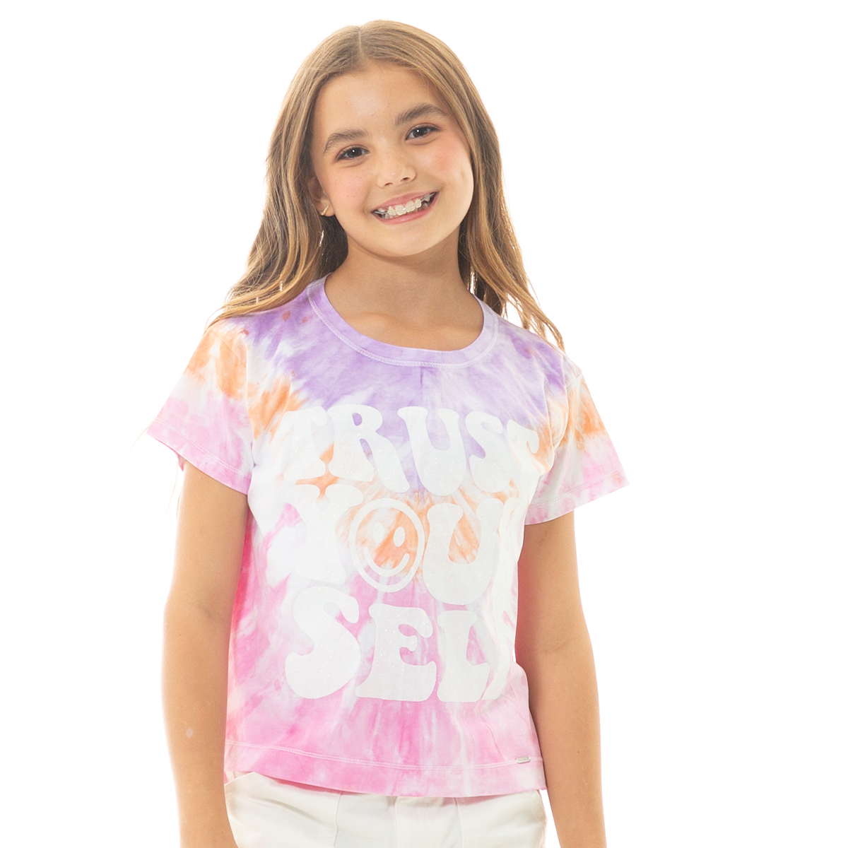 CAMISETA PARA NIÑAS TIE DYE ESTAMPADA