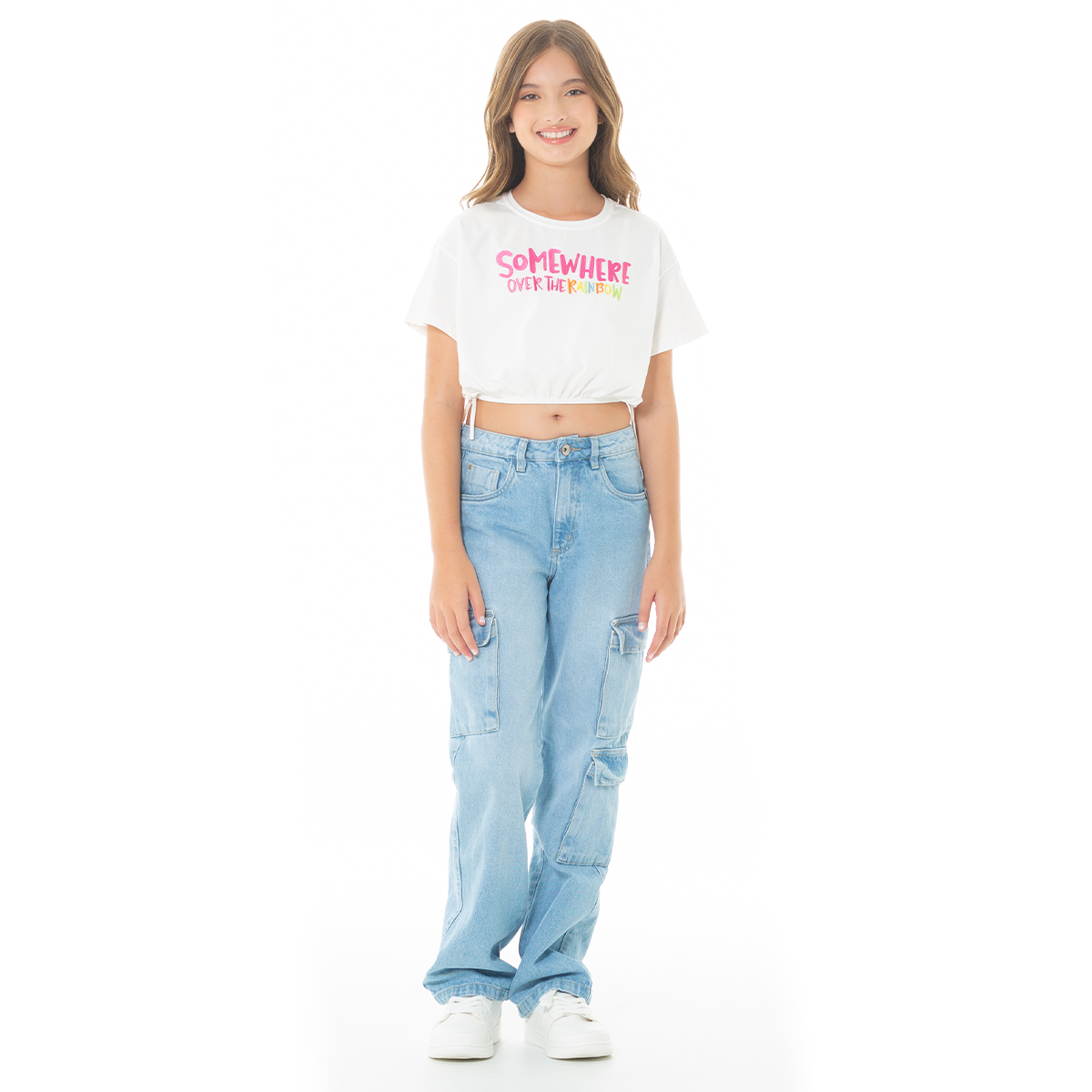 CAMISETA PARA NIÑAS CORTA ESTAMPADA