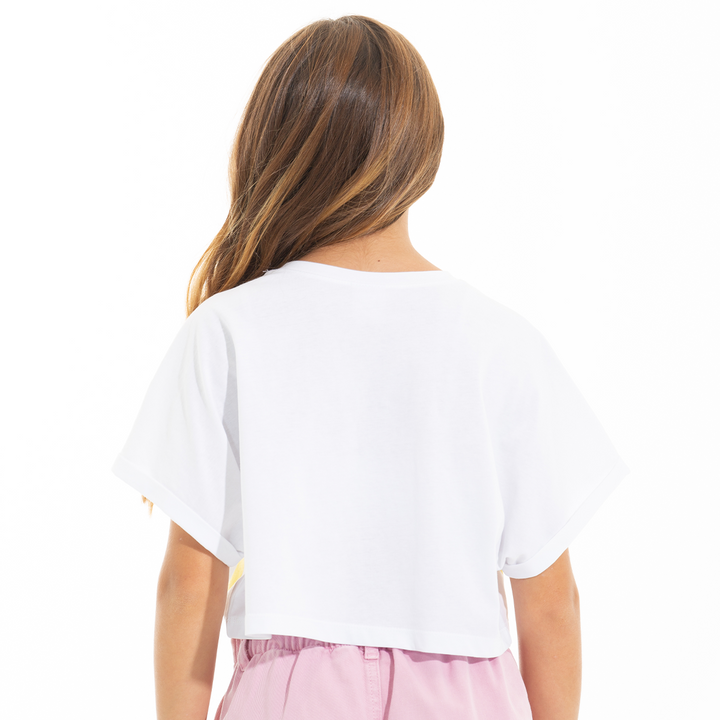 CAMISETA PARA NIÑAS CORTA ESTAMPADA