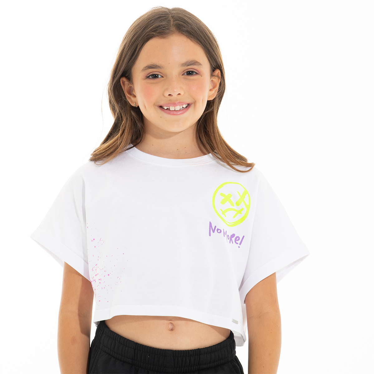 CAMISETA PARA NIÑAS CORTA ESTAMPADA