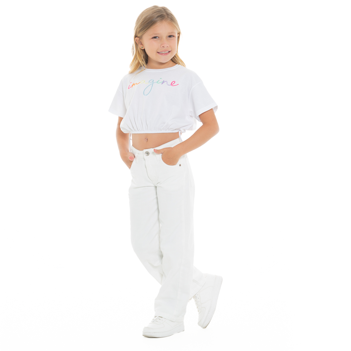 CAMISETA PARA NIÑAS CORTA ESTAMPADA