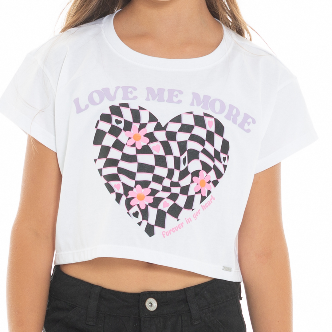 CAMISETA PARA NIÑAS CORTA ESTAMPADA