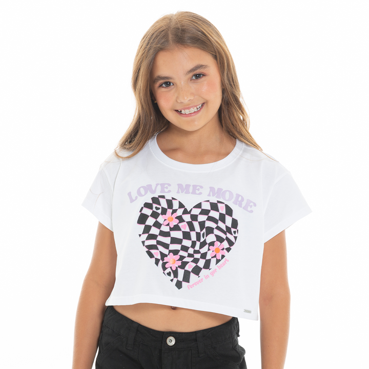 CAMISETA PARA NIÑAS CORTA ESTAMPADA