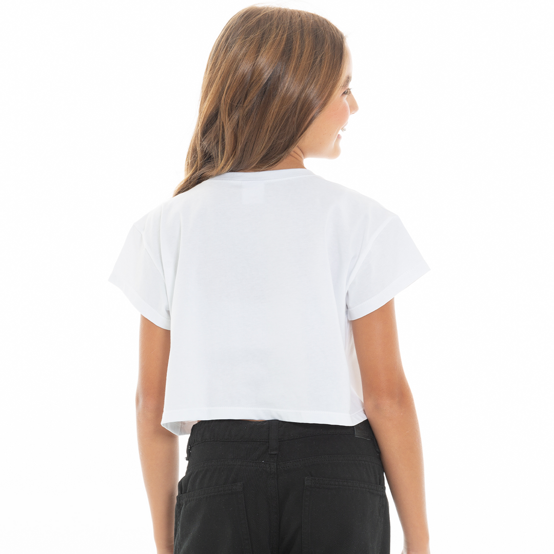 CAMISETA PARA NIÑAS CORTA ESTAMPADA