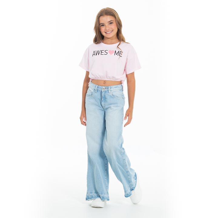 CAMISETA PARA NIÑAS CORTA ESTAMPADA
