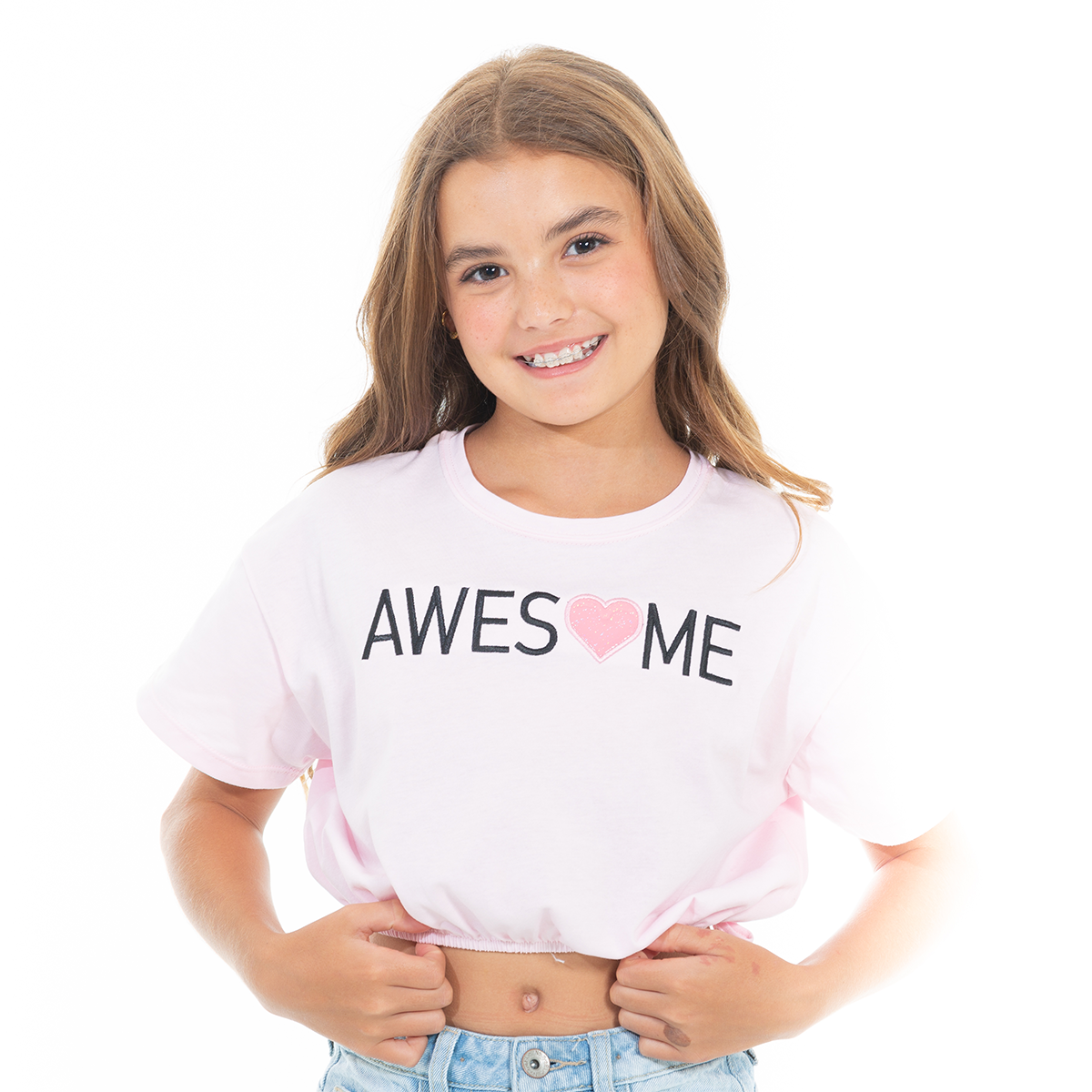 CAMISETA PARA NIÑAS CORTA ESTAMPADA
