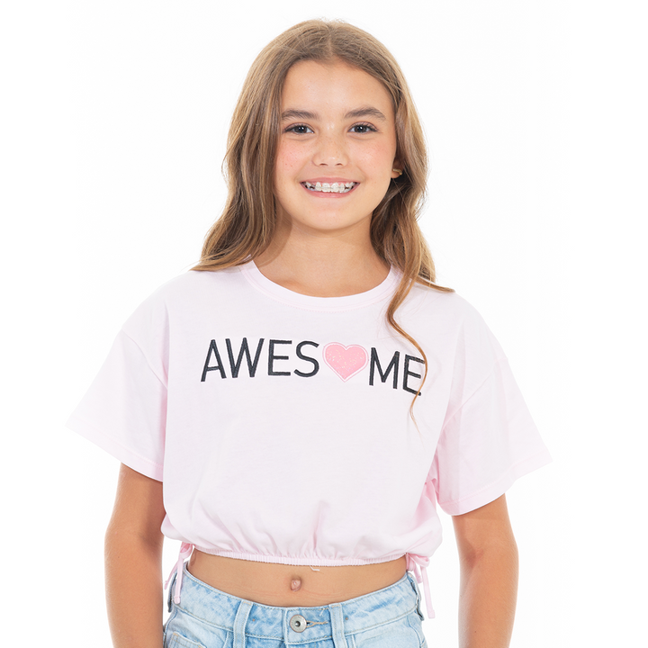 CAMISETA PARA NIÑAS CORTA ESTAMPADA