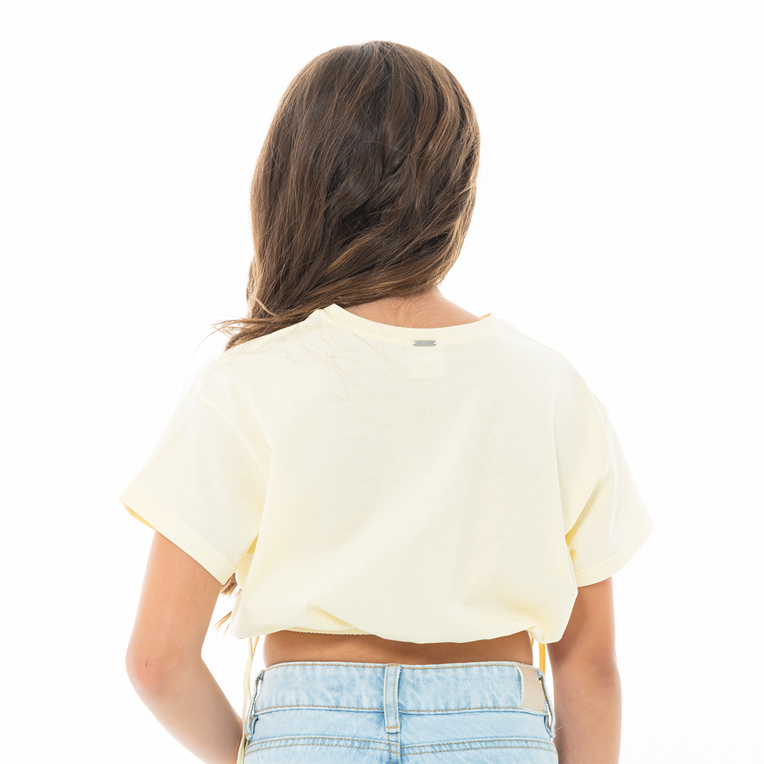 CAMISETA PARA NIÑAS CORTA ESTAMPADA
