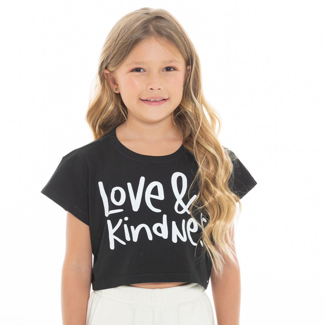 CAMISETA PARA NIÑAS CORTA ESTAMPADA