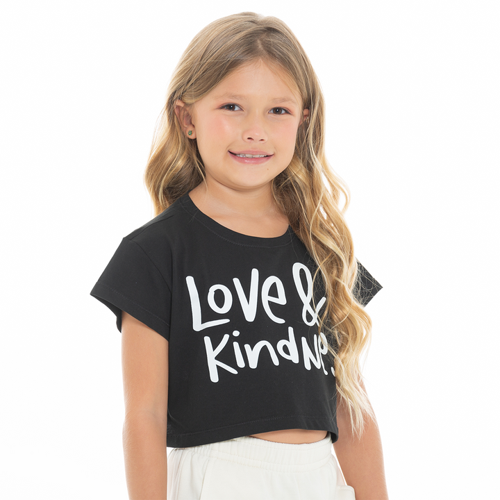 CAMISETA PARA NIÑAS CORTA ESTAMPADA