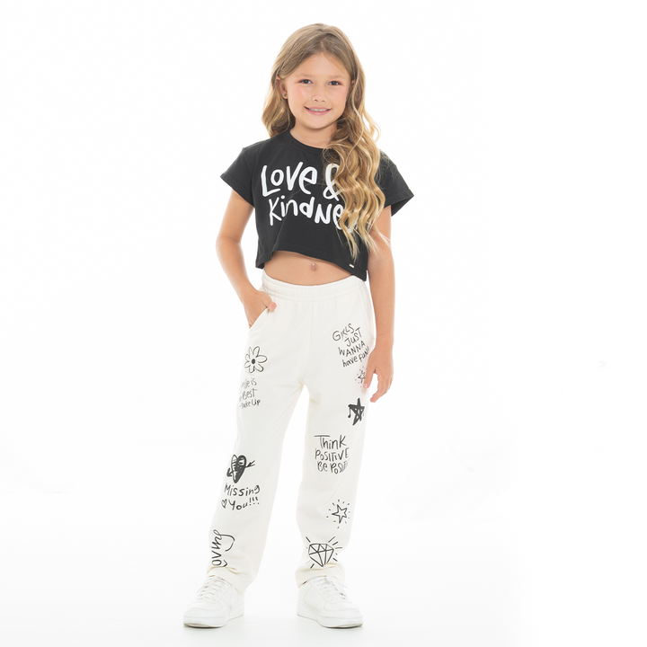 CAMISETA PARA NIÑAS CORTA ESTAMPADA