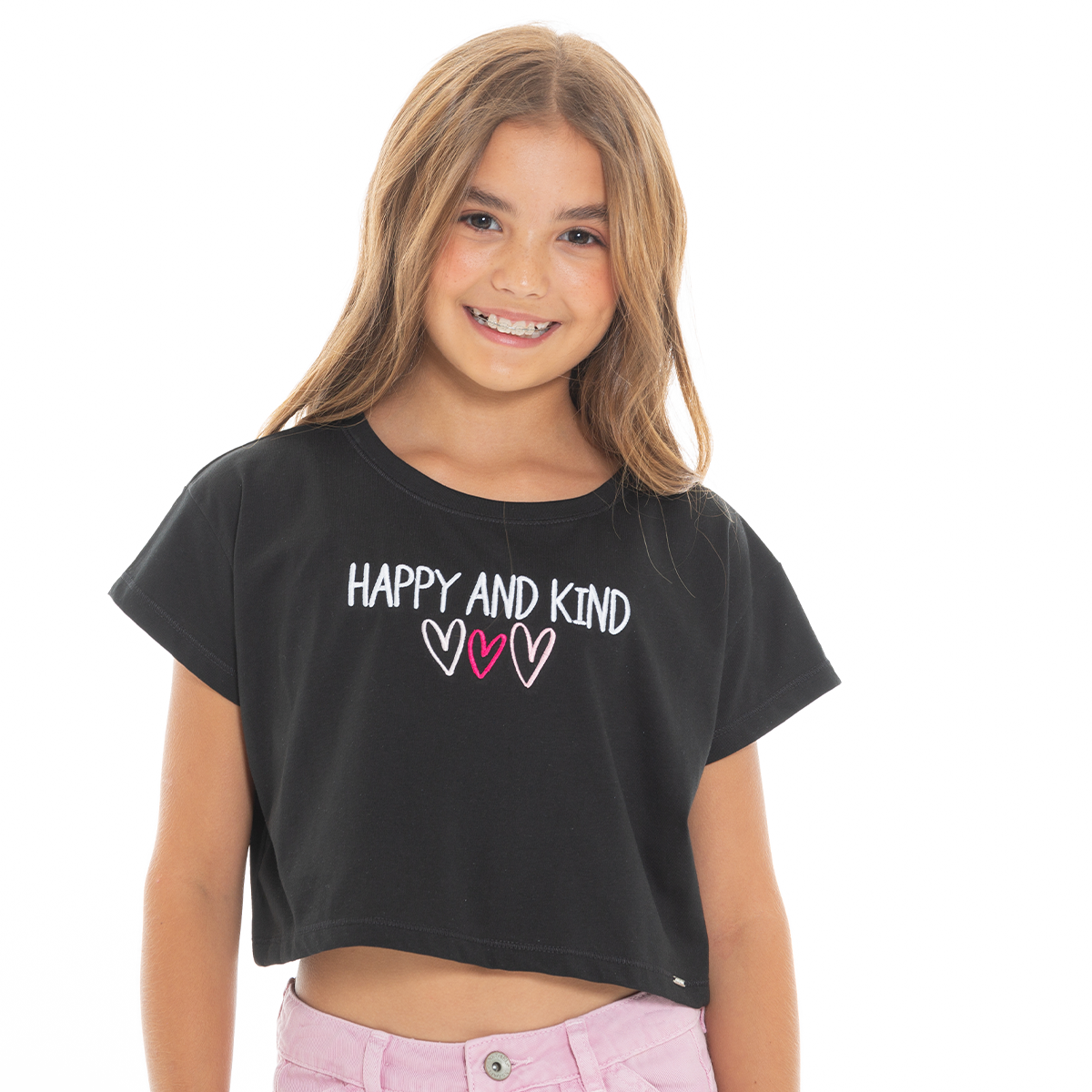 CAMISETA PARA NIÑAS CORTA ESTAMPADA