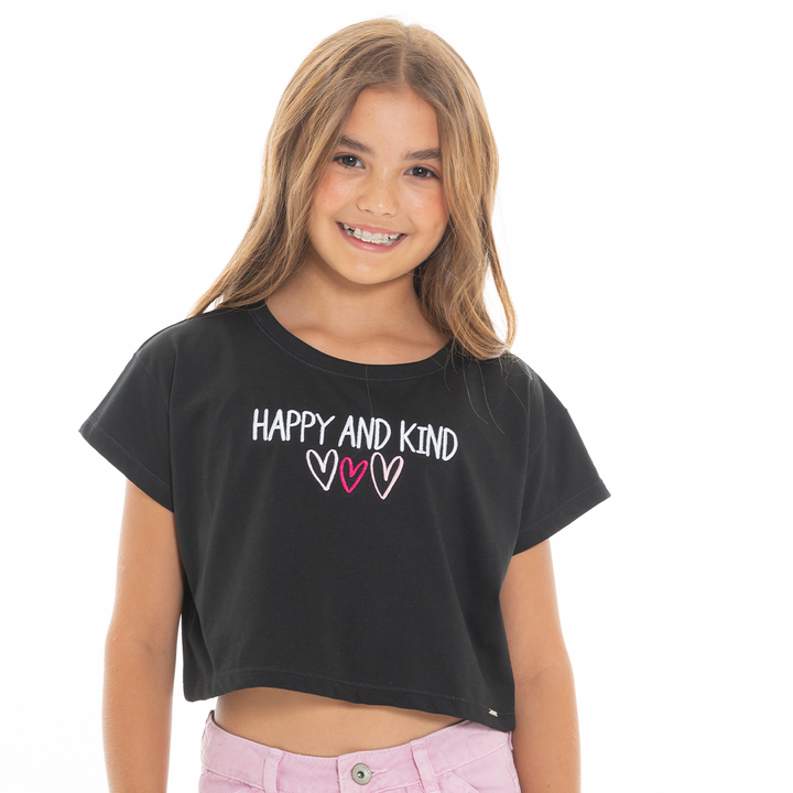 CAMISETA PARA NIÑAS CORTA ESTAMPADA