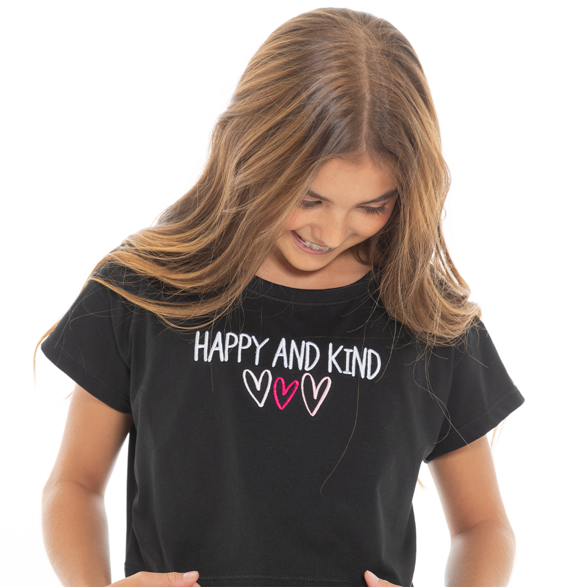 CAMISETA PARA NIÑAS CORTA ESTAMPADA