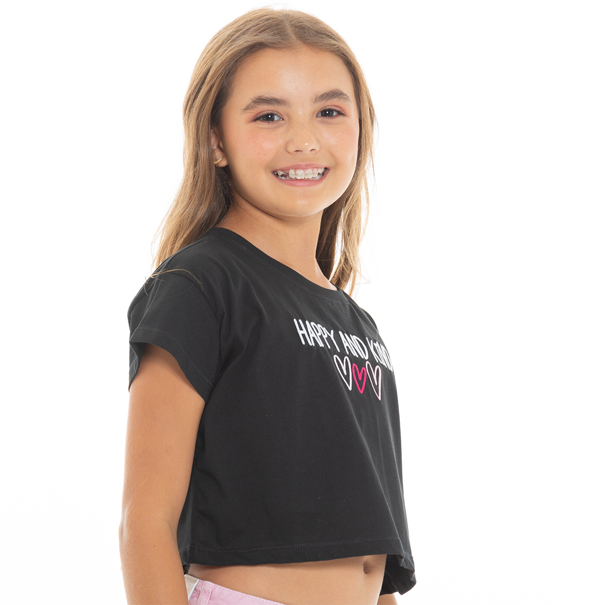 CAMISETA PARA NIÑAS CORTA ESTAMPADA