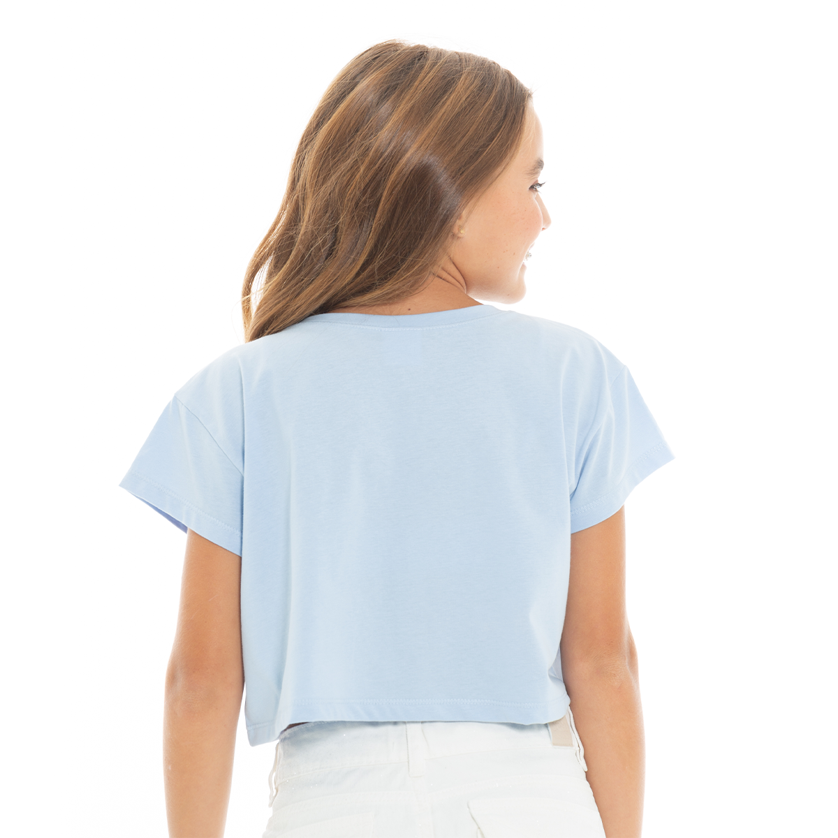 CAMISETA PARA NIÑAS CORTA BORDADA