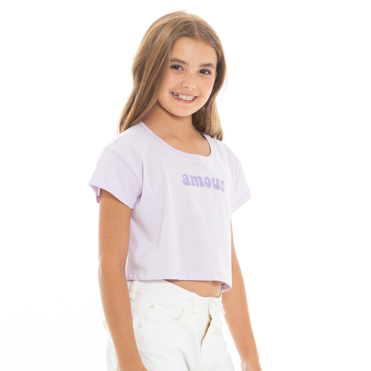CAMISETA PARA NIÑAS CORTA BORDADA