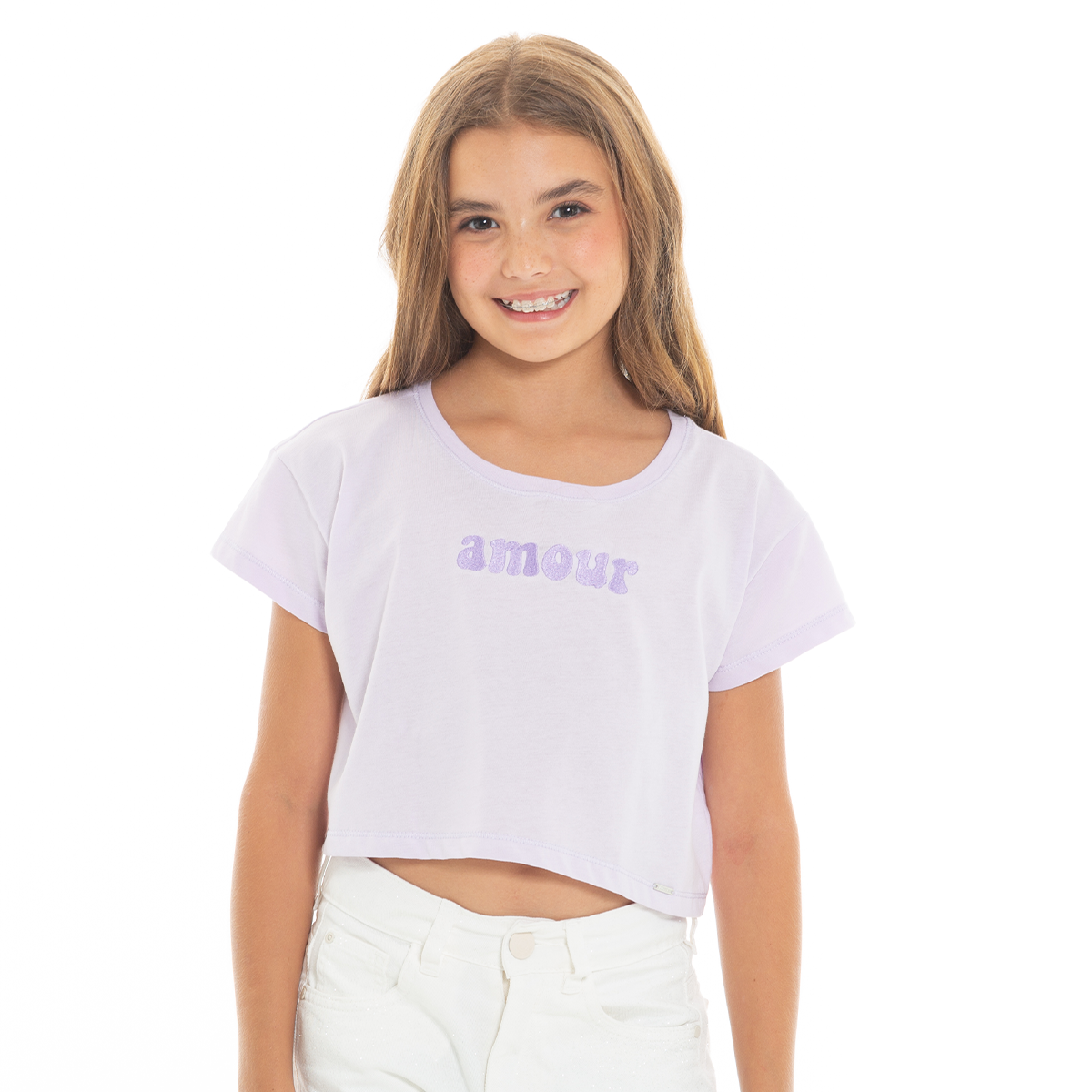CAMISETA PARA NIÑAS CORTA BORDADA