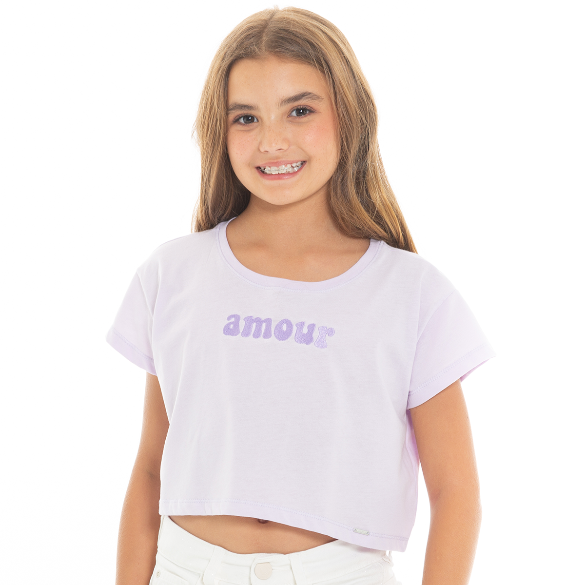 CAMISETA PARA NIÑAS CORTA BORDADA