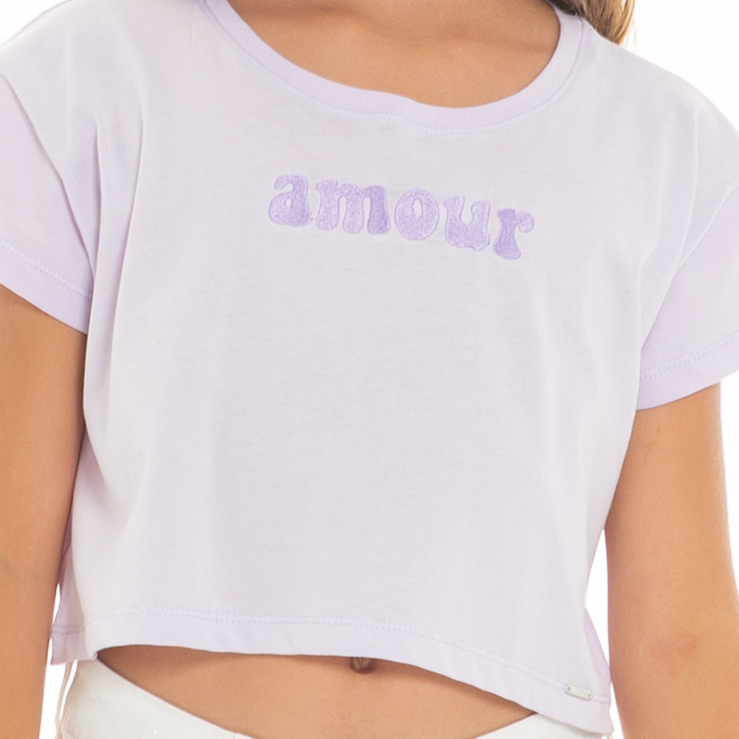 CAMISETA PARA NIÑAS CORTA BORDADA