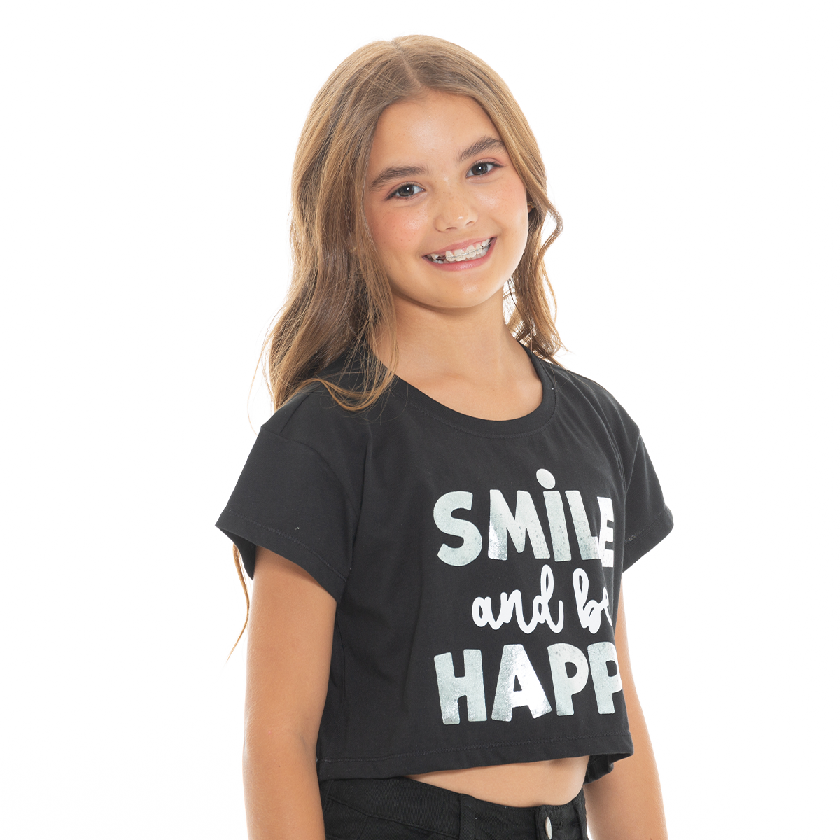 CAMISETA PARA NIÑAS CORTA ESTAMPADA