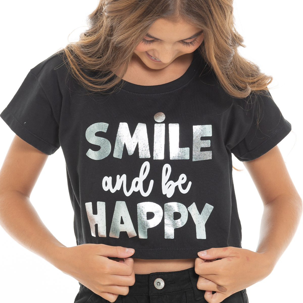 CAMISETA PARA NIÑAS CORTA ESTAMPADA