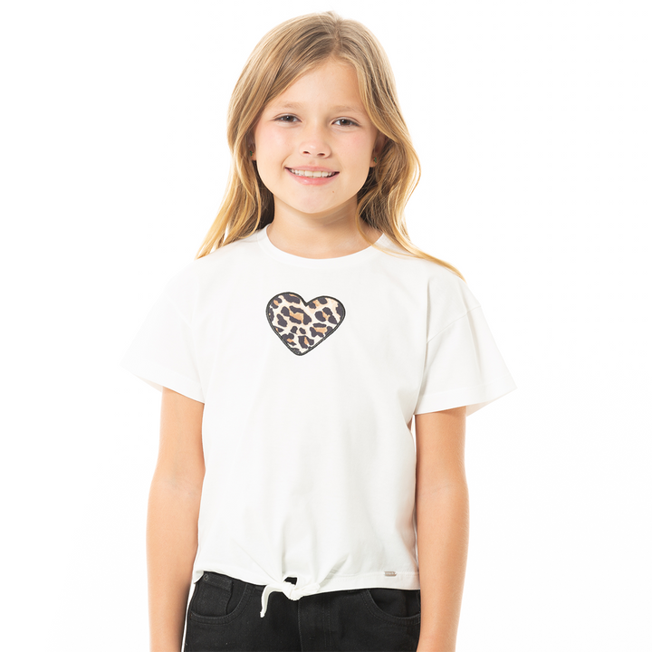 CAMISETA PARA NIÑAS CORTA ESTAMPADA