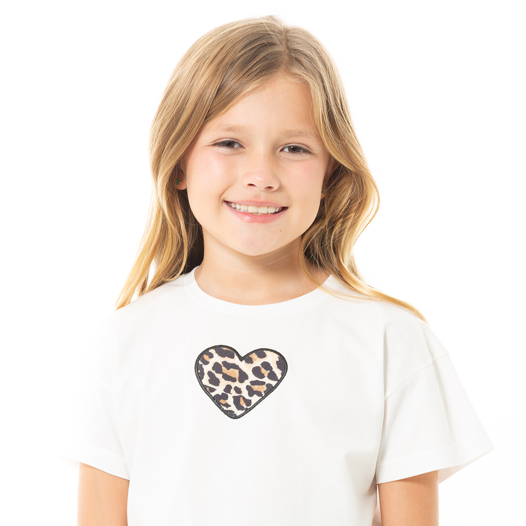 CAMISETA PARA NIÑAS CORTA ESTAMPADA