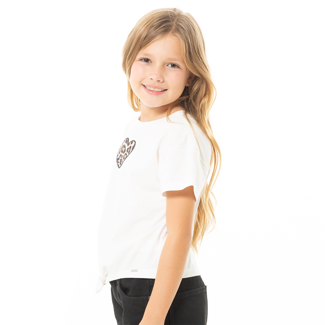 CAMISETA PARA NIÑAS CORTA ESTAMPADA