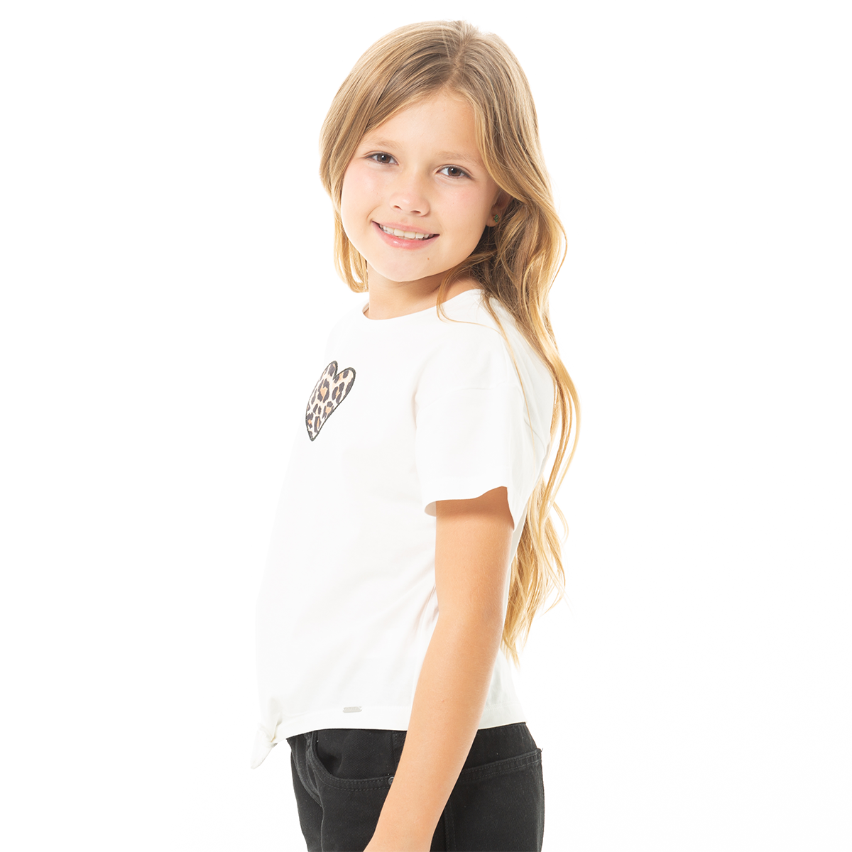 CAMISETA PARA NIÑAS CORTA ESTAMPADA