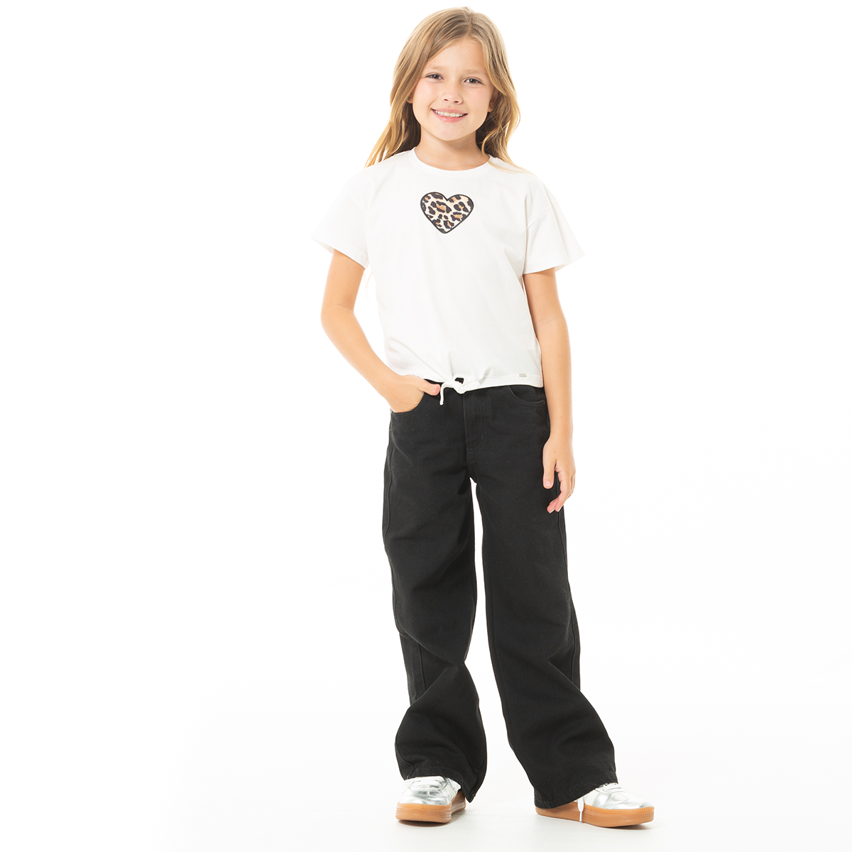 CAMISETA PARA NIÑAS CORTA ESTAMPADA
