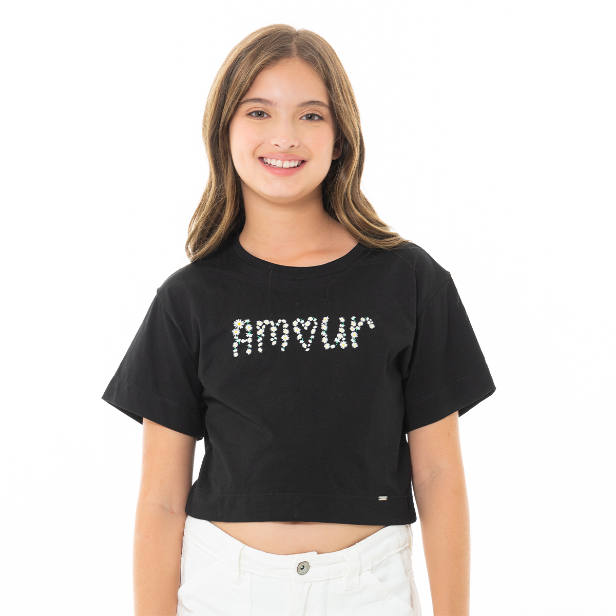 CAMISETA PARA NIÑAS CORTA ESTAMPADA