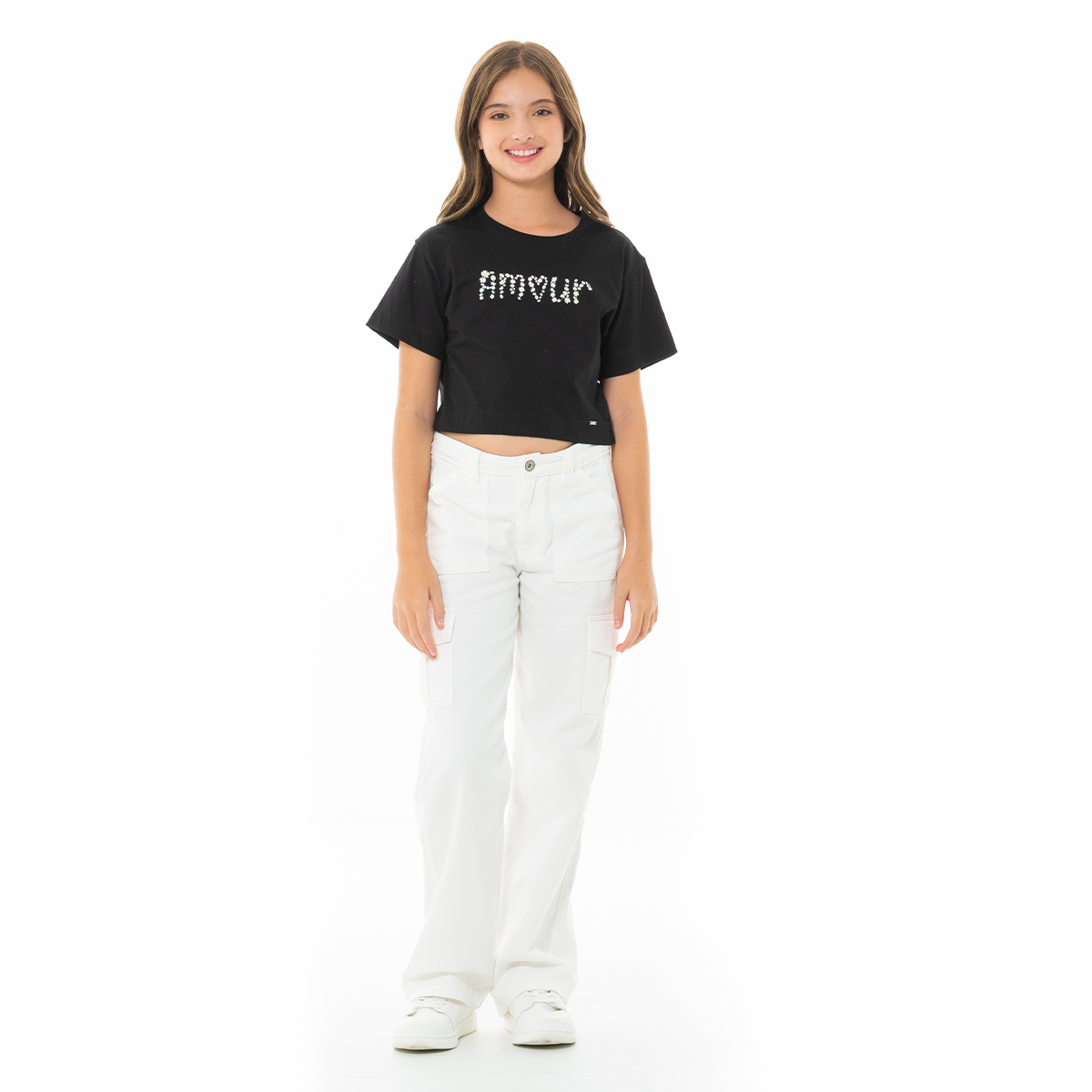 CAMISETA PARA NIÑAS CORTA ESTAMPADA
